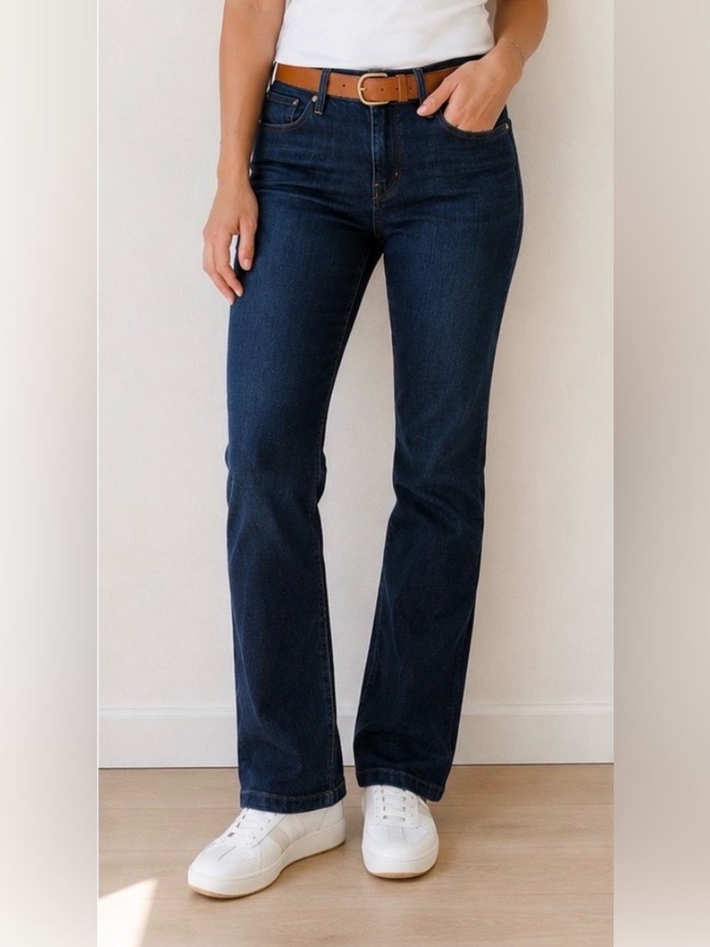 Gap 1969 Mid rise Long & Lean Bootcut Jeans Dark Wash Women’s 30/10R Stretch